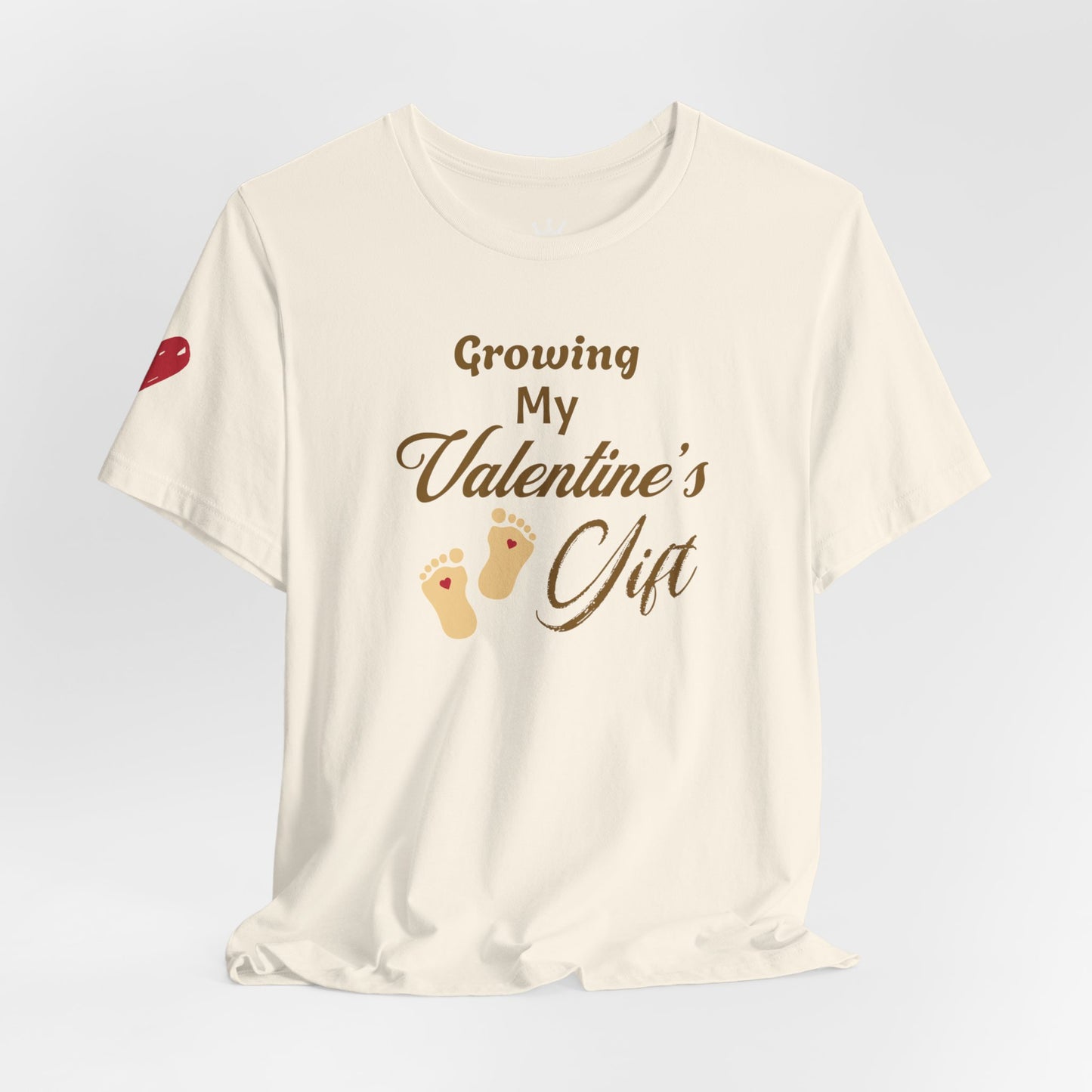 Growing My Valentine's Gift Shirt Gender Neutral Maternity Tee