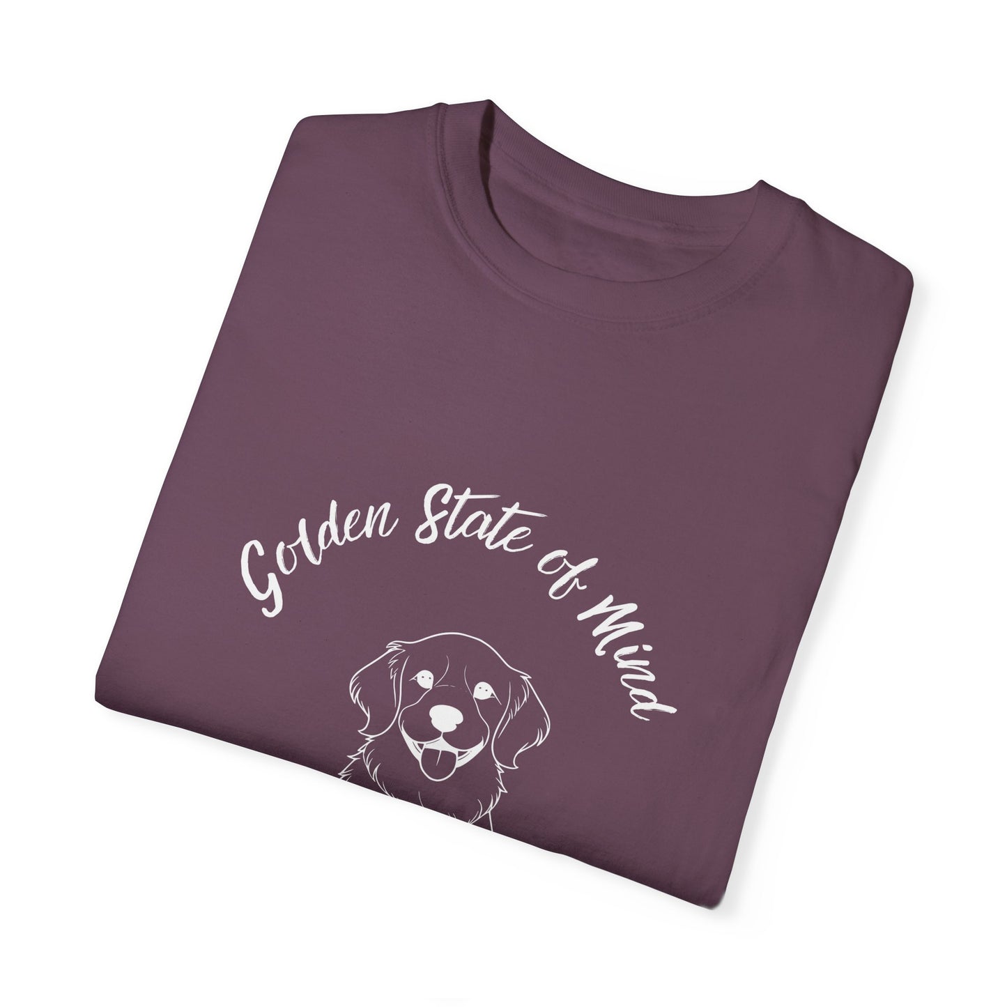 Unisex Comfort Colors- "Golden State of Mind" Golden Retriever T-Shirt