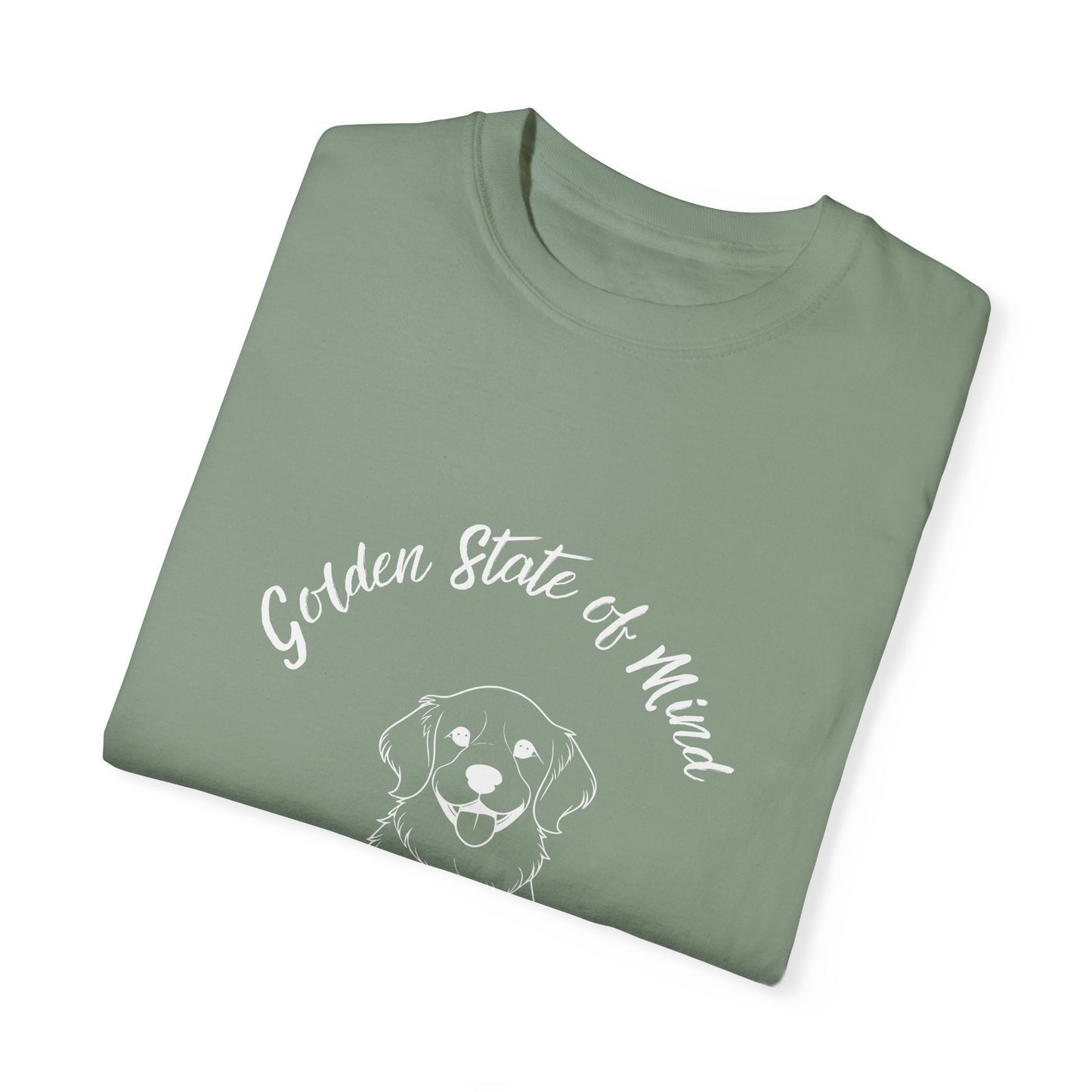 Unisex Comfort Colors- "Golden State of Mind" Golden Retriever T-Shirt