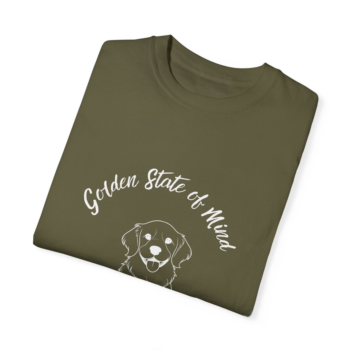 Unisex Comfort Colors- "Golden State of Mind" Golden Retriever T-Shirt