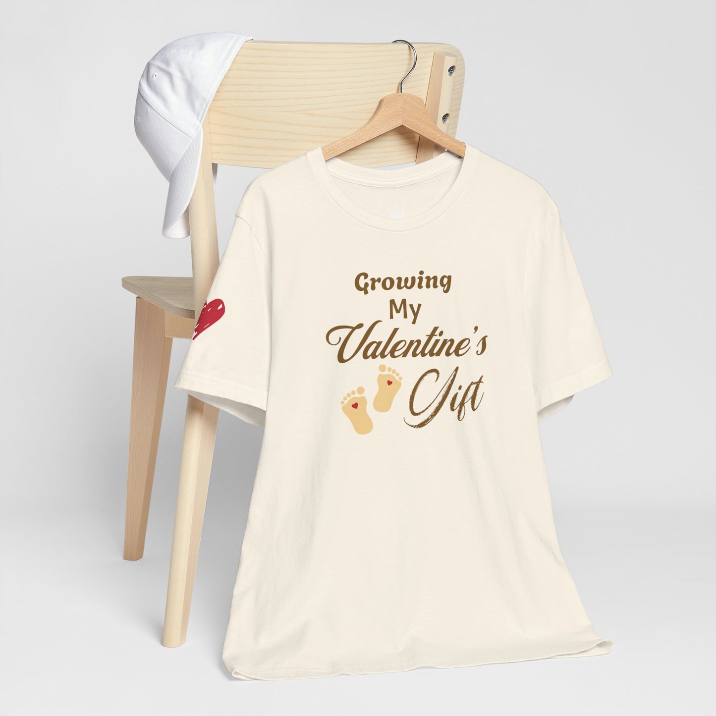 Growing My Valentine's Gift Shirt Gender Neutral Maternity Tee