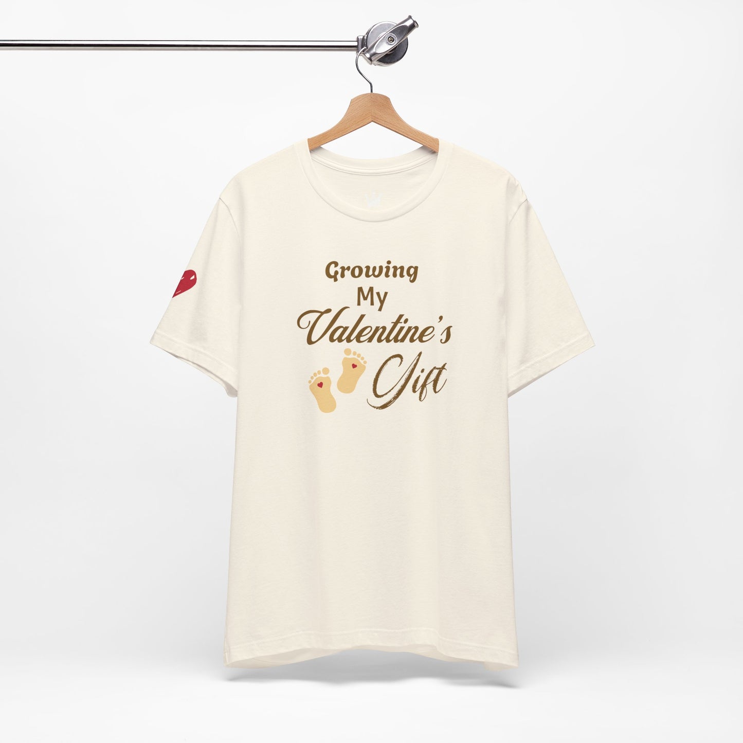 Growing My Valentine's Gift Shirt Gender Neutral Maternity Tee