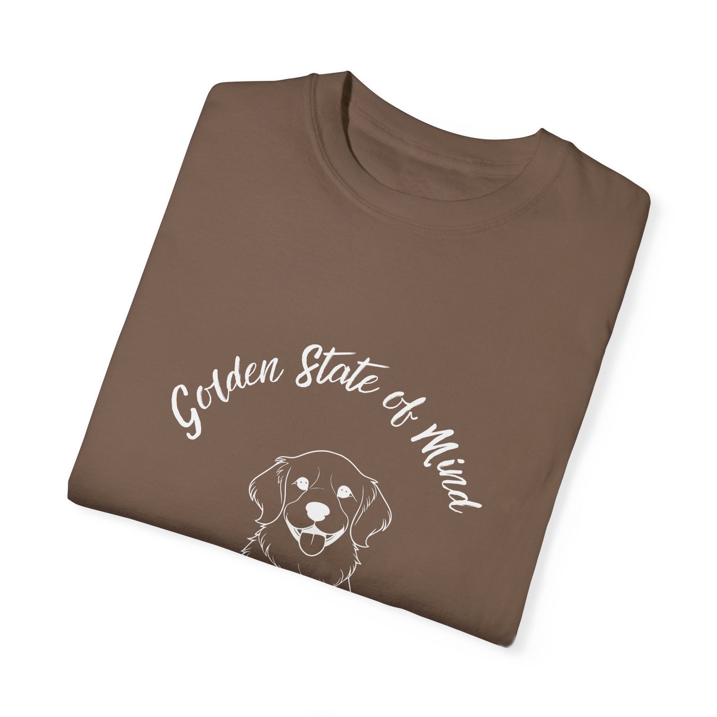 Unisex Comfort Colors- "Golden State of Mind" Golden Retriever T-Shirt