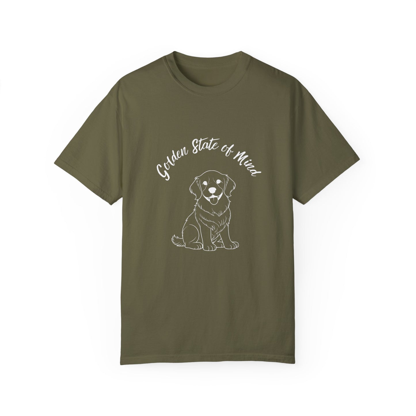 Unisex Comfort Colors- "Golden State of Mind" Golden Retriever T-Shirt