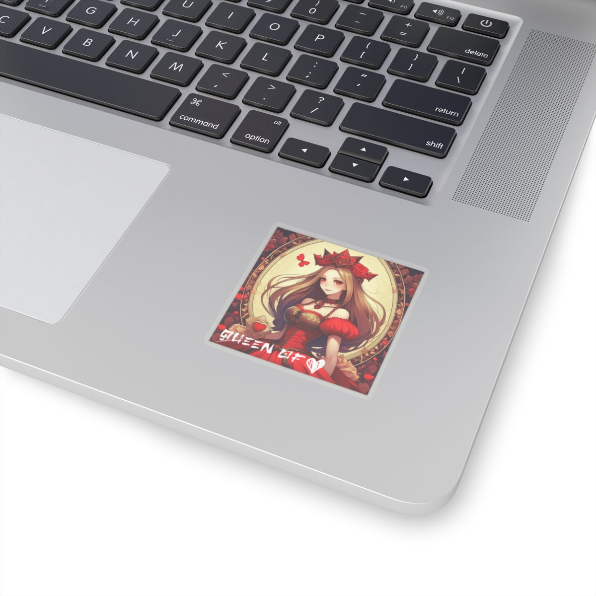 Anime Queen of Hearts Sticker - Regal Elegance with an Anime Twist!