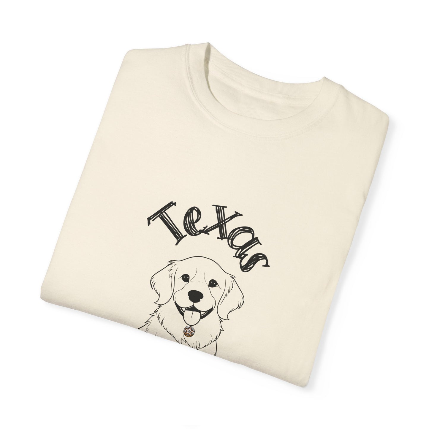 Unisex "Texas English Golden Style" Golden Retriever Long Sleeve Tee - Embrace Texan Coziness with a Pawsitively Stylish Twist!