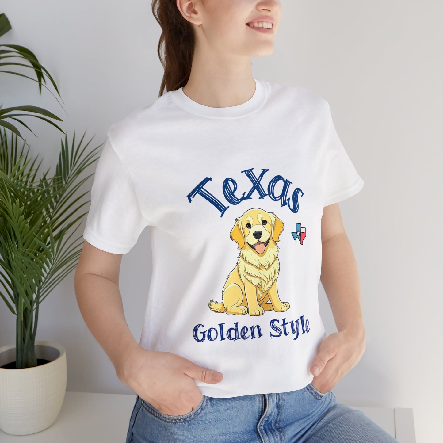 Texas Golden Style Golden Retriever T-Shirt - Wear Your Texan Love with Pawsome Pride!