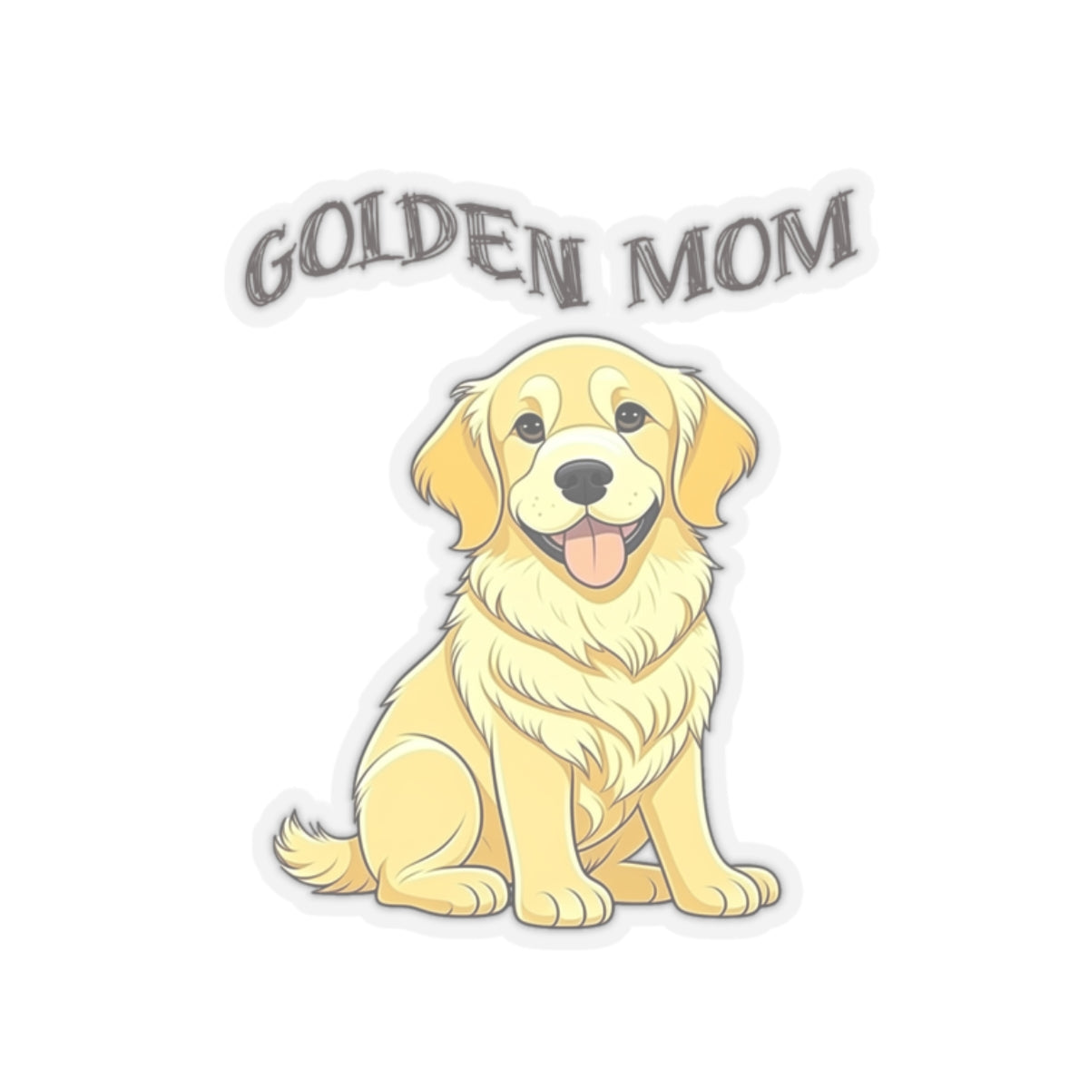 Adorable Golden Retriever Sticker Golden Mom