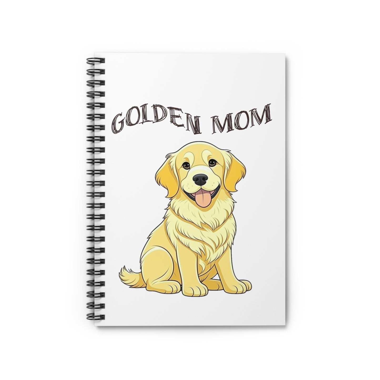 Golden Mom Golden Retriever Theme Spiral Notebook - Write Your Journey with Furry Joy!