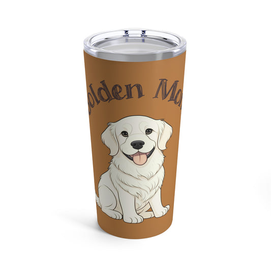 20 oz English Golden Retriever Tumbler - Sip in Style as a Golden Mom!