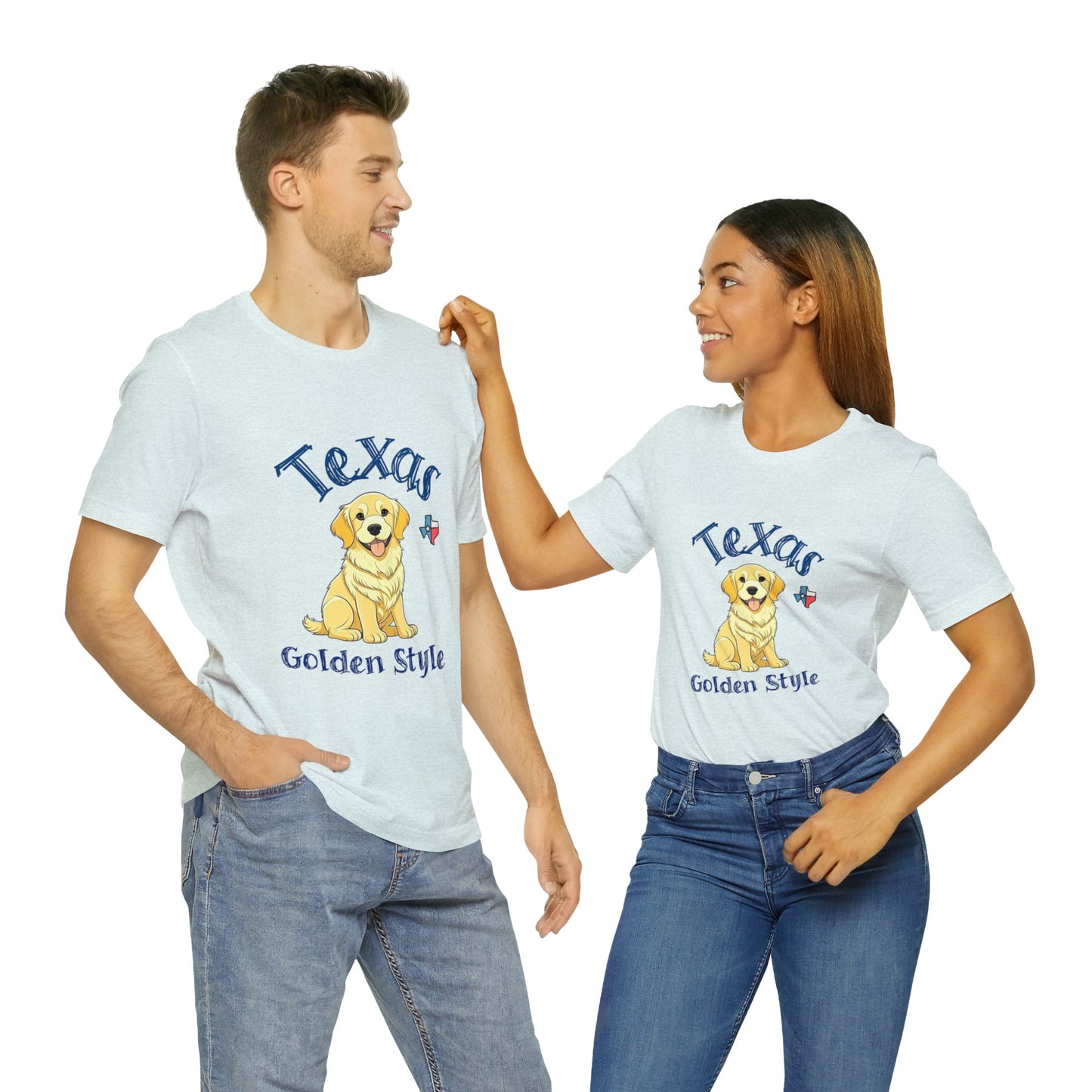 Texas Golden Style Golden Retriever T-Shirt - Wear Your Texan Love with Pawsome Pride!