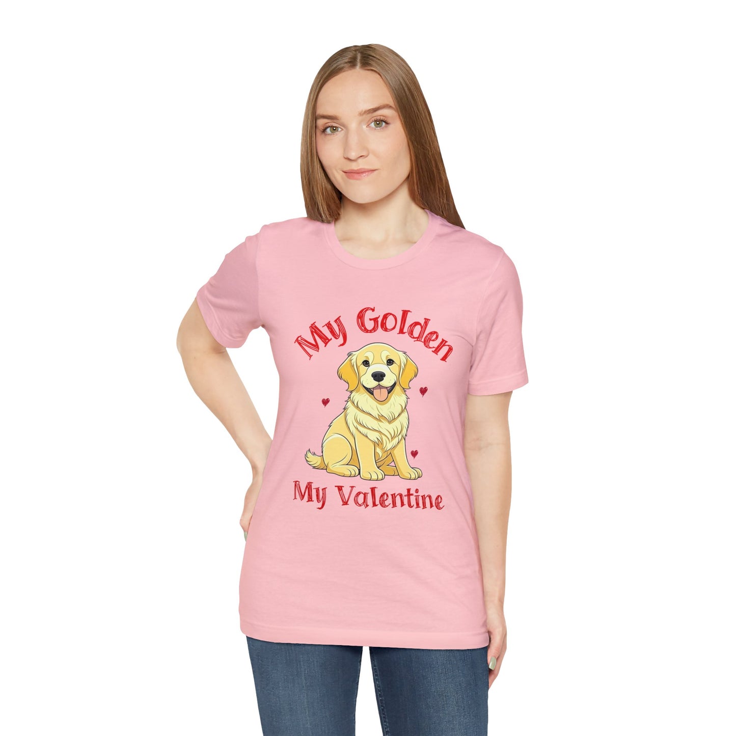 Golden Retriever "My Golden, My Valentine" Unisex Jersey