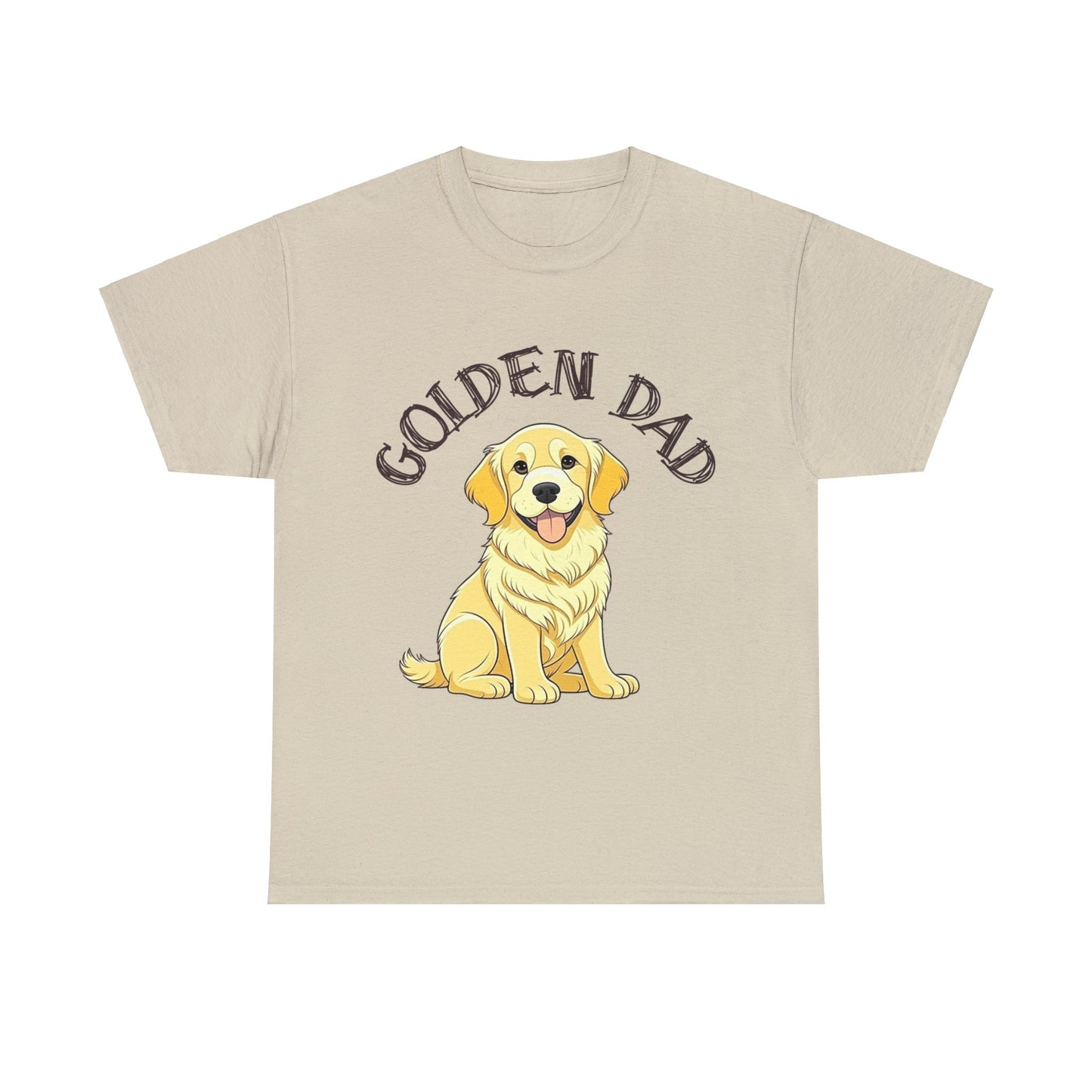 Golden Retriever "Golden Dad" Heavy Cotton Tee - Wear Your Love Proudly!