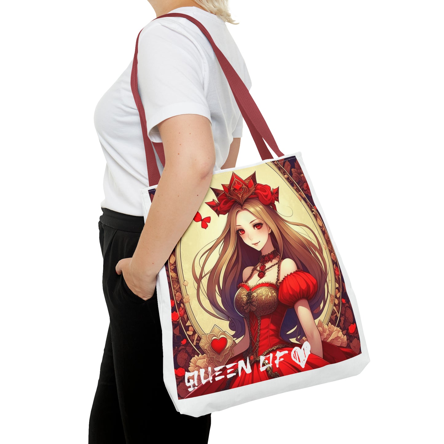 Queen of Hearts Anime Theme Tote Bag - Carry Elegance and Anime Magic Everywhere!