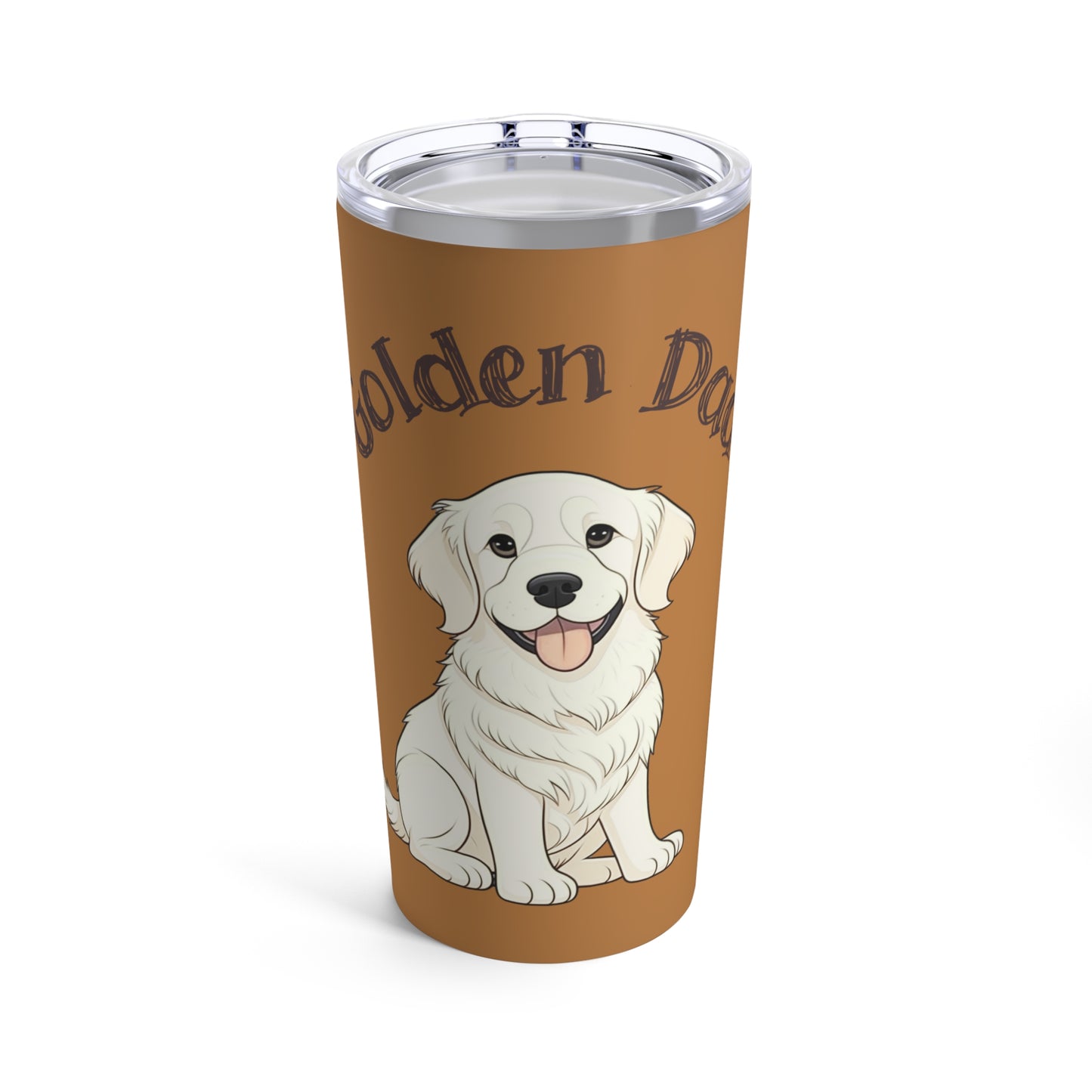 20 oz English Golden Retriever Tumbler - Cheers to Being a Golden Dad!