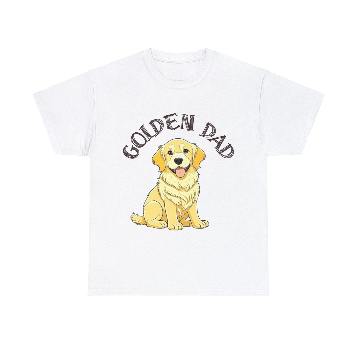 Golden Retriever "Golden Dad" Heavy Cotton Tee - Wear Your Love Proudly!