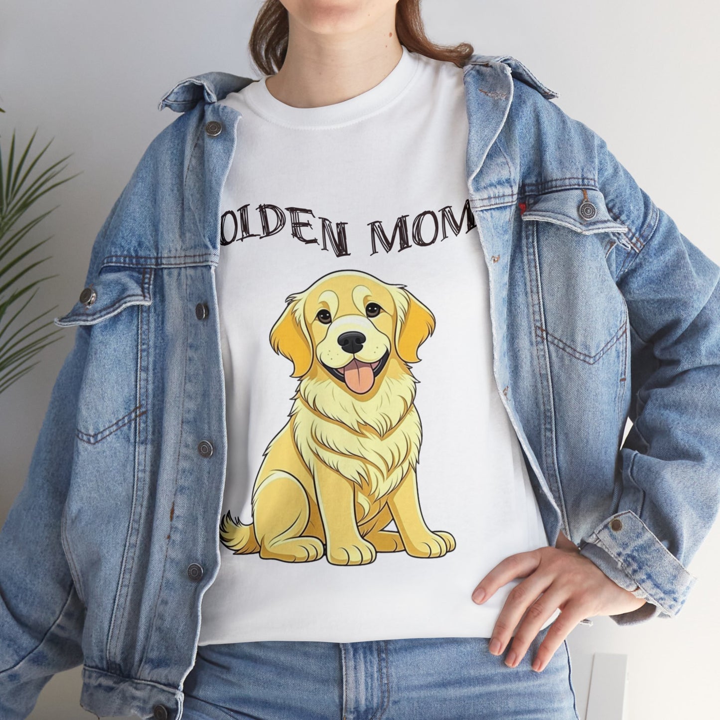 Golden Retriever "Golden Mom" Heavy Cotton Tee - Wear Your Love Proudly!