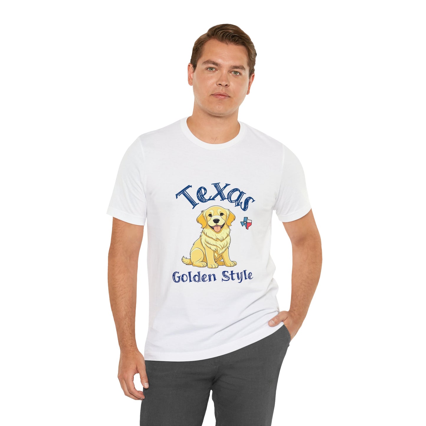 Texas Golden Style Golden Retriever T-Shirt - Wear Your Texan Love with Pawsome Pride!