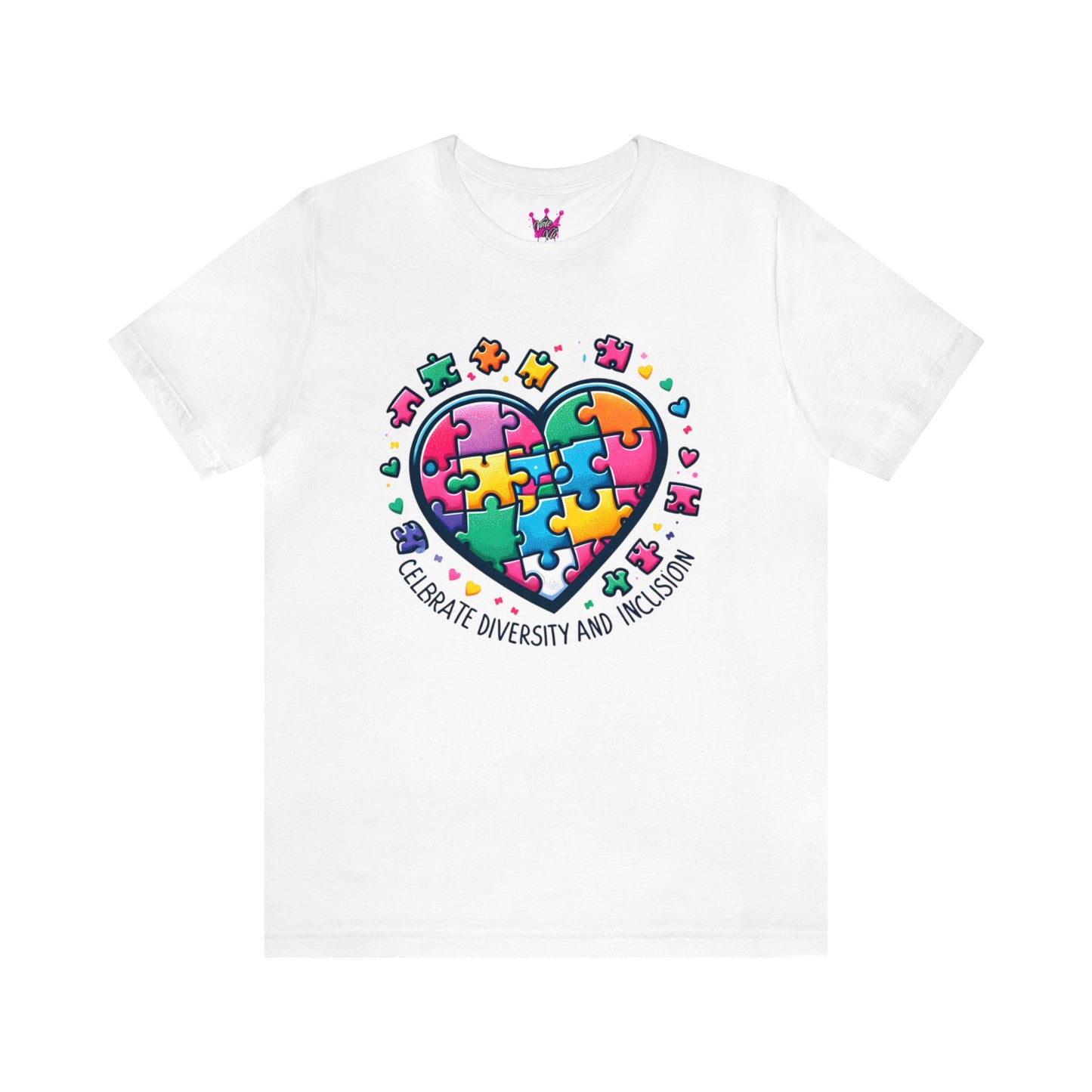 🌟 "Celebrate Diversity and Inclusion" Autism Awareness T-Shirt 🧩💙 -Unisex Jersey Short Sleeve Tee