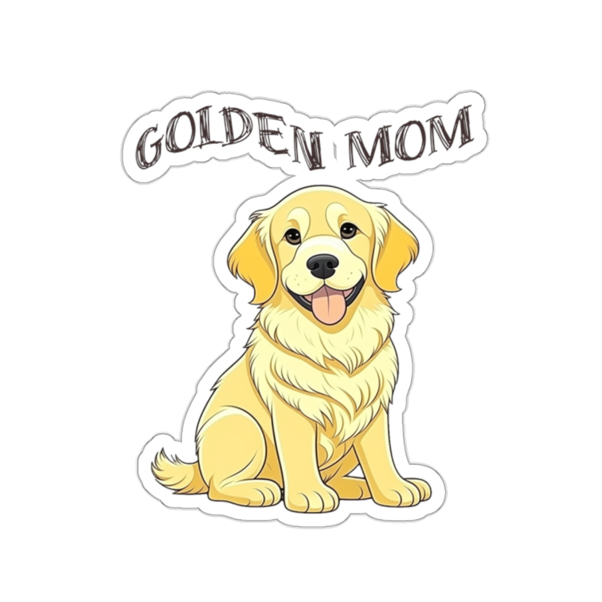 Adorable Golden Retriever Sticker Golden Mom