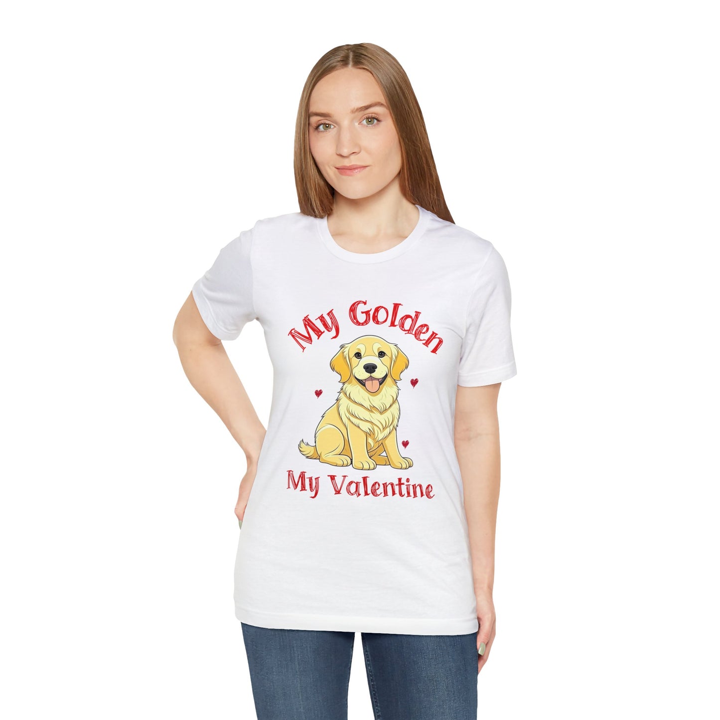 Golden Retriever "My Golden, My Valentine" Unisex Jersey