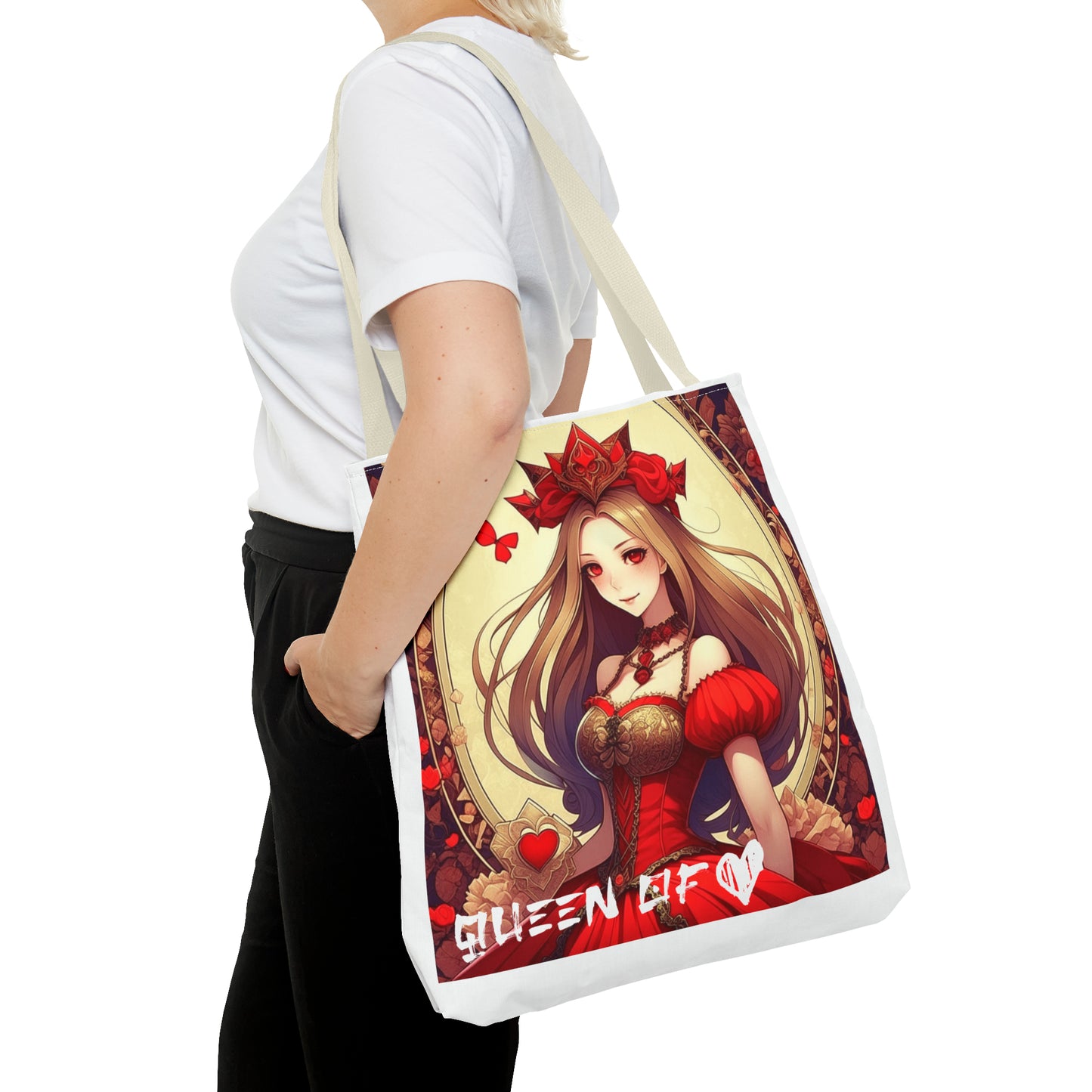 Queen of Hearts Anime Theme Tote Bag - Carry Elegance and Anime Magic Everywhere!