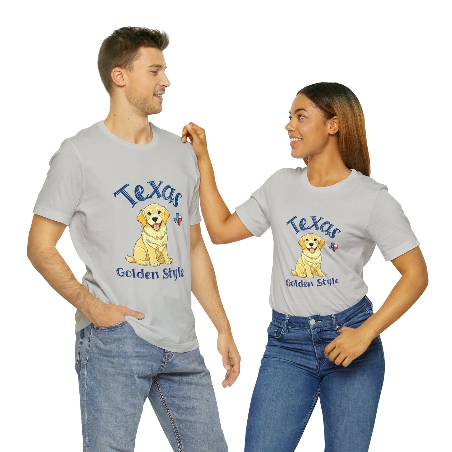 Texas Golden Style Golden Retriever T-Shirt - Wear Your Texan Love with Pawsome Pride!