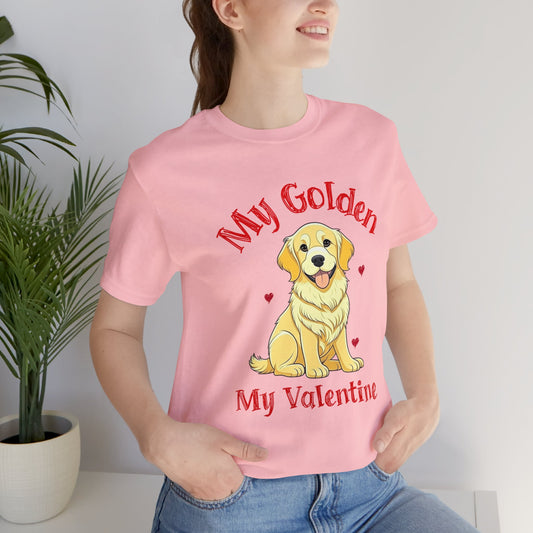 Golden Retriever "My Golden, My Valentine" Unisex Jersey