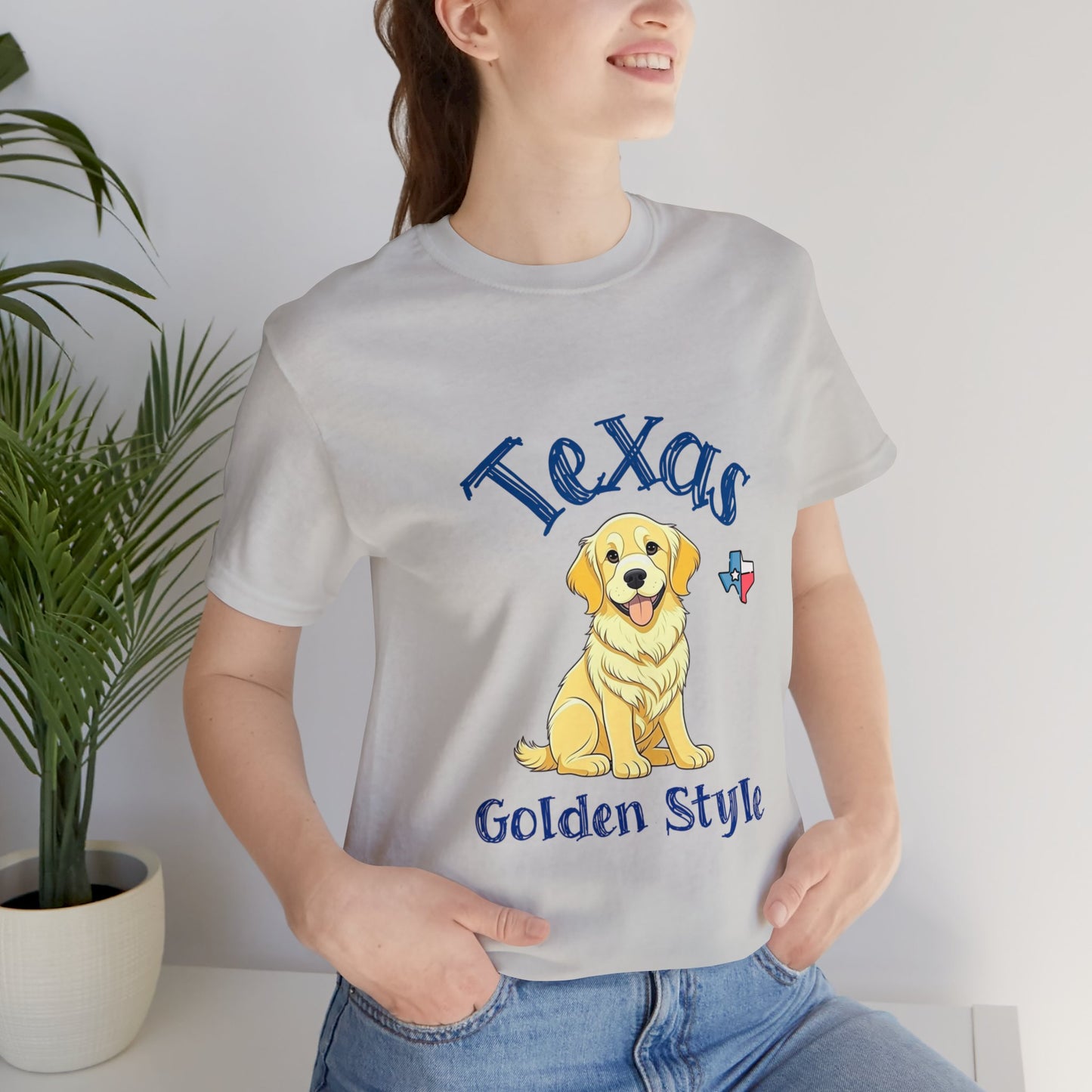 Texas Golden Style Golden Retriever T-Shirt - Wear Your Texan Love with Pawsome Pride!