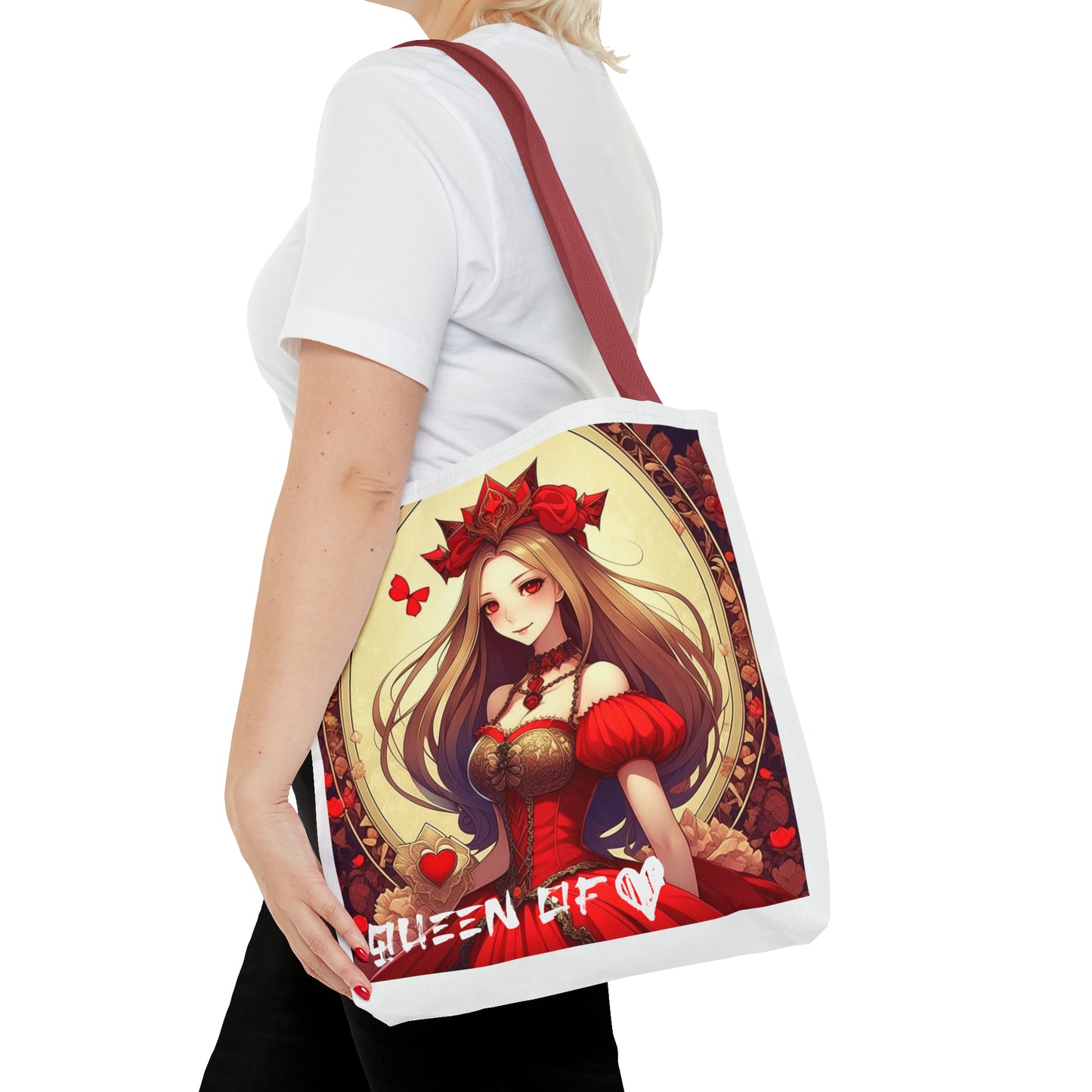 Queen of Hearts Anime Theme Tote Bag - Carry Elegance and Anime Magic Everywhere!