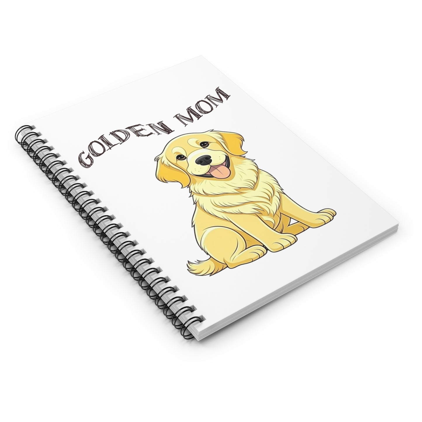 Golden Mom Golden Retriever Theme Spiral Notebook - Write Your Journey with Furry Joy!