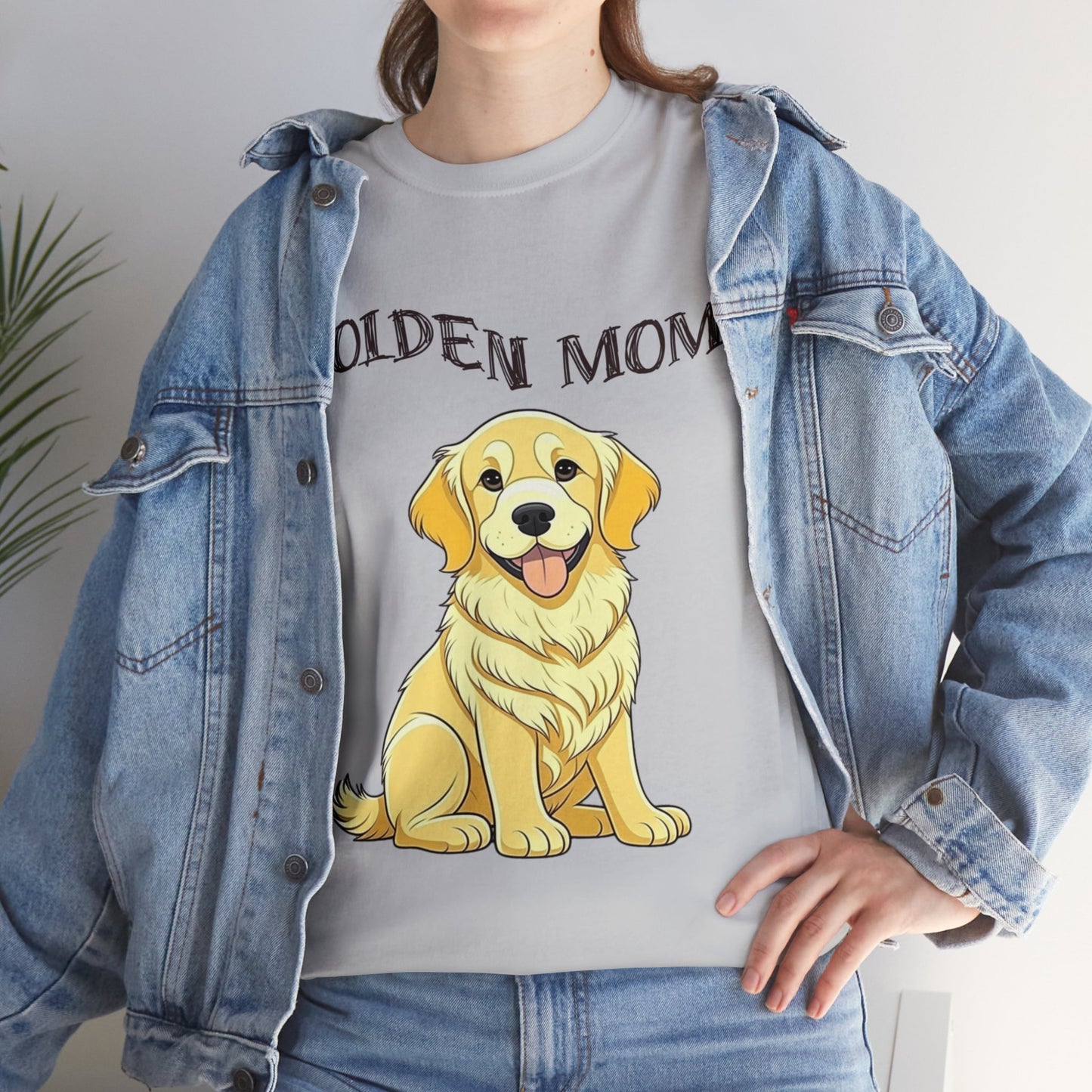 Golden Retriever "Golden Mom" Heavy Cotton Tee - Wear Your Love Proudly!