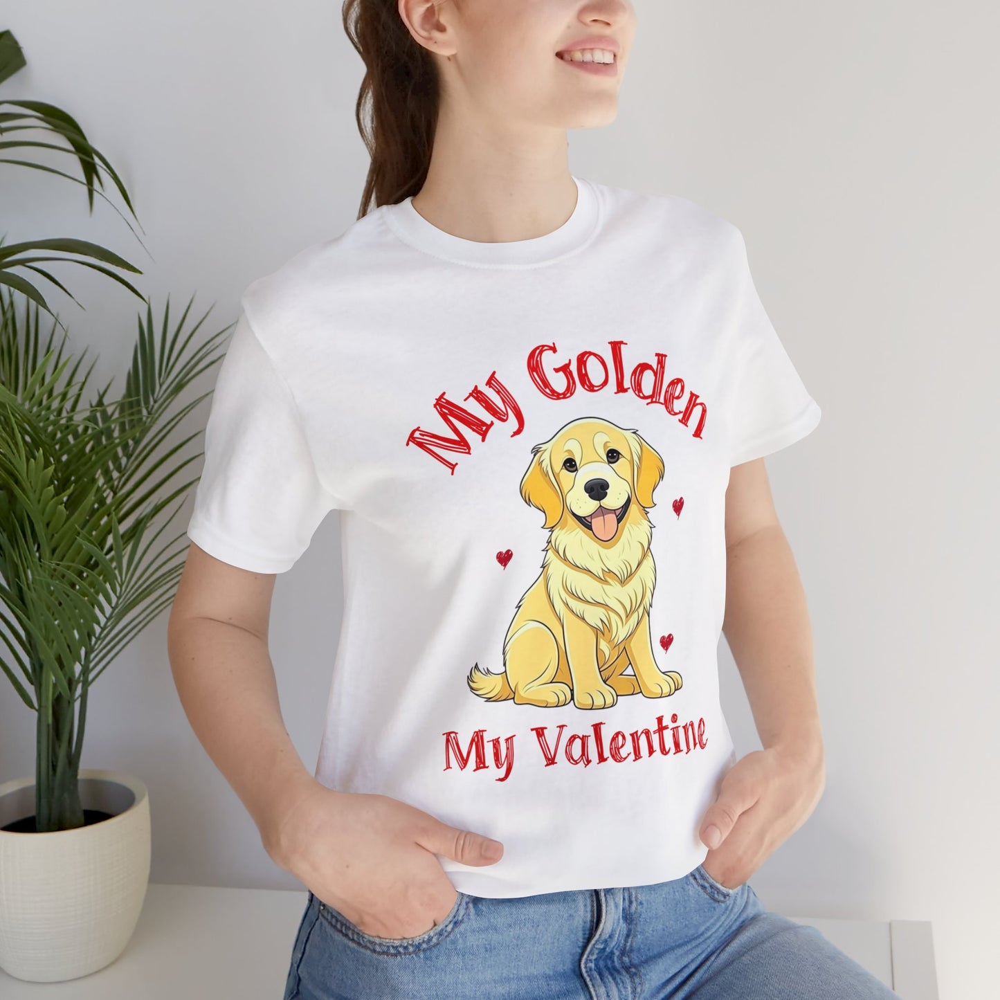 Golden Retriever "My Golden, My Valentine" Unisex Jersey