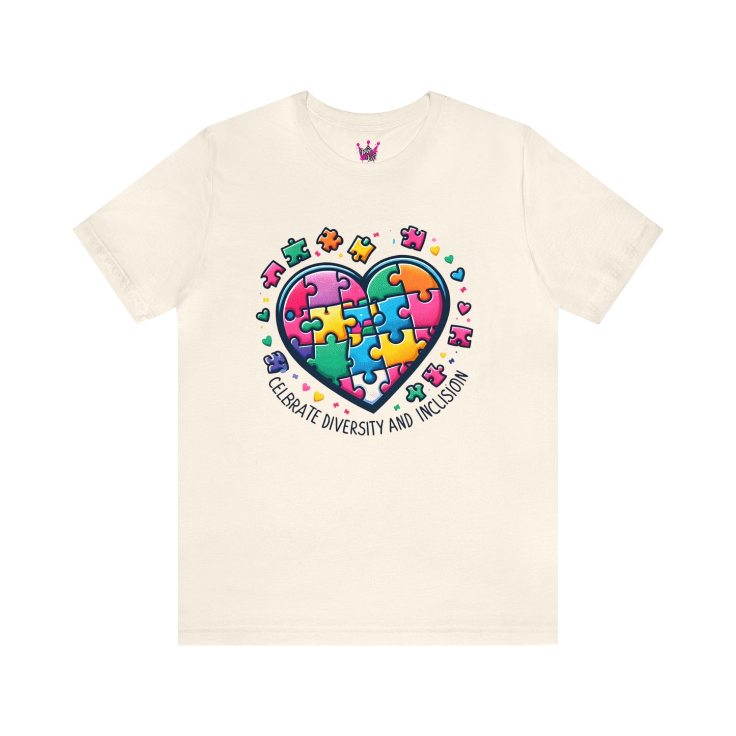 🌟 "Celebrate Diversity and Inclusion" Autism Awareness T-Shirt 🧩💙 -Unisex Jersey Short Sleeve Tee