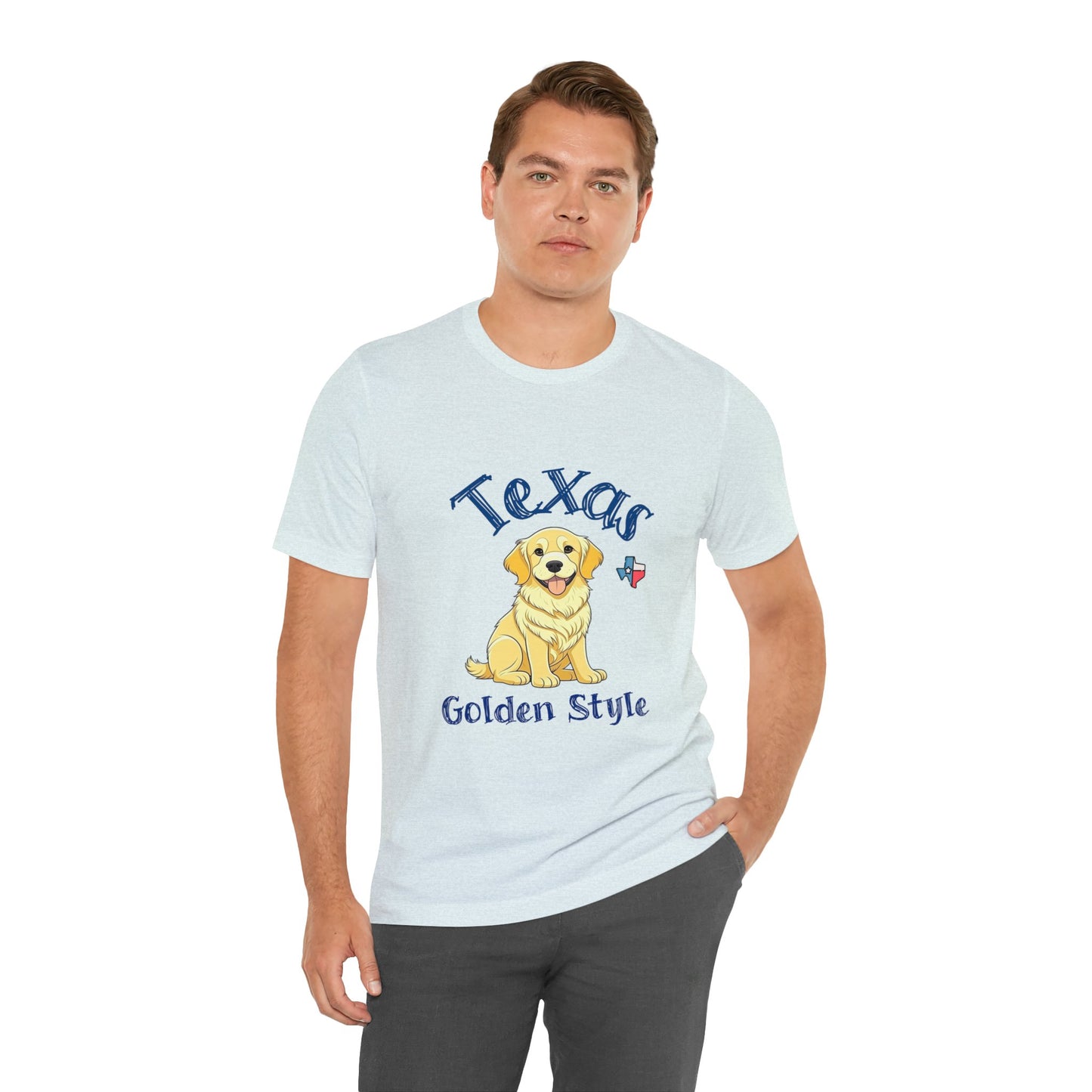 Texas Golden Style Golden Retriever T-Shirt - Wear Your Texan Love with Pawsome Pride!