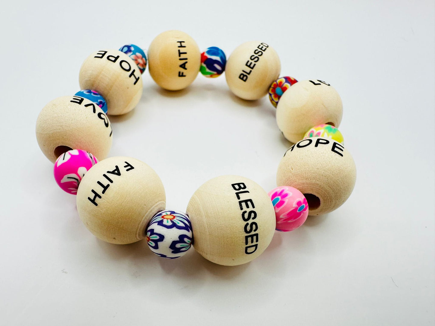 Love, Faith, Blessed, Love Handmade Bracelet