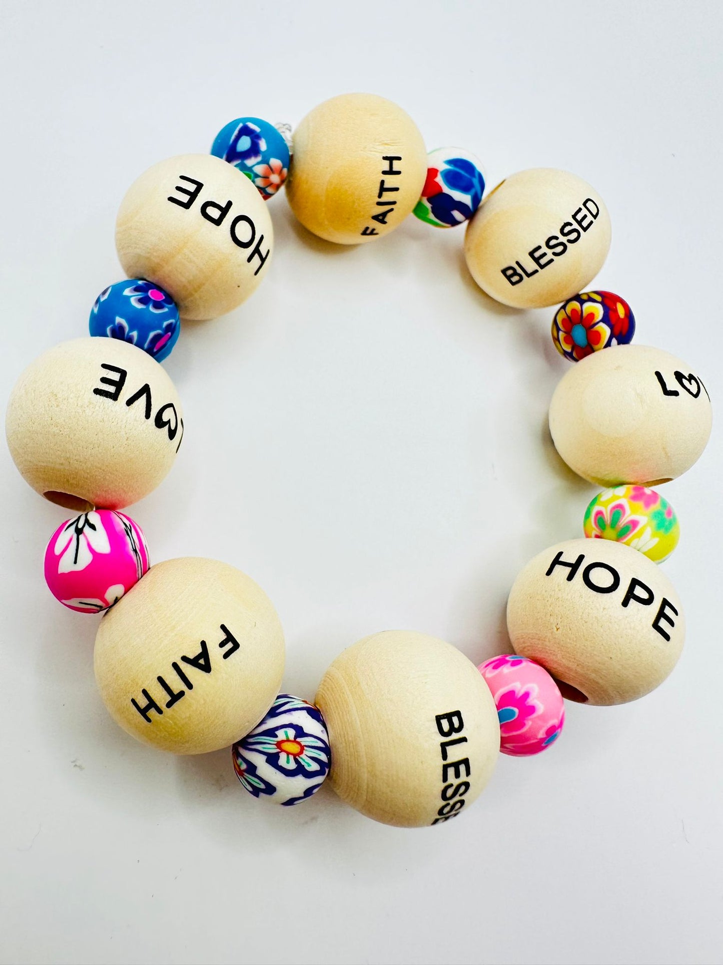 Love, Faith, Blessed, Love Handmade Bracelet