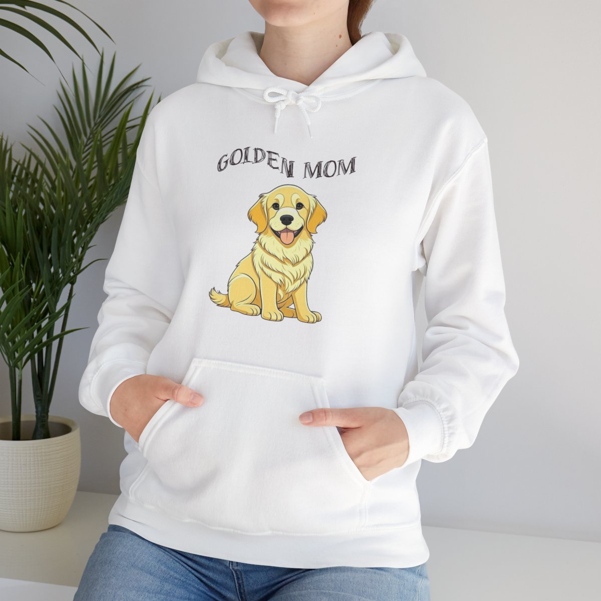 Golden Retriever "Golden Mom" Hooded Sweatshirt - Cozy Comfort with Canine Charm!