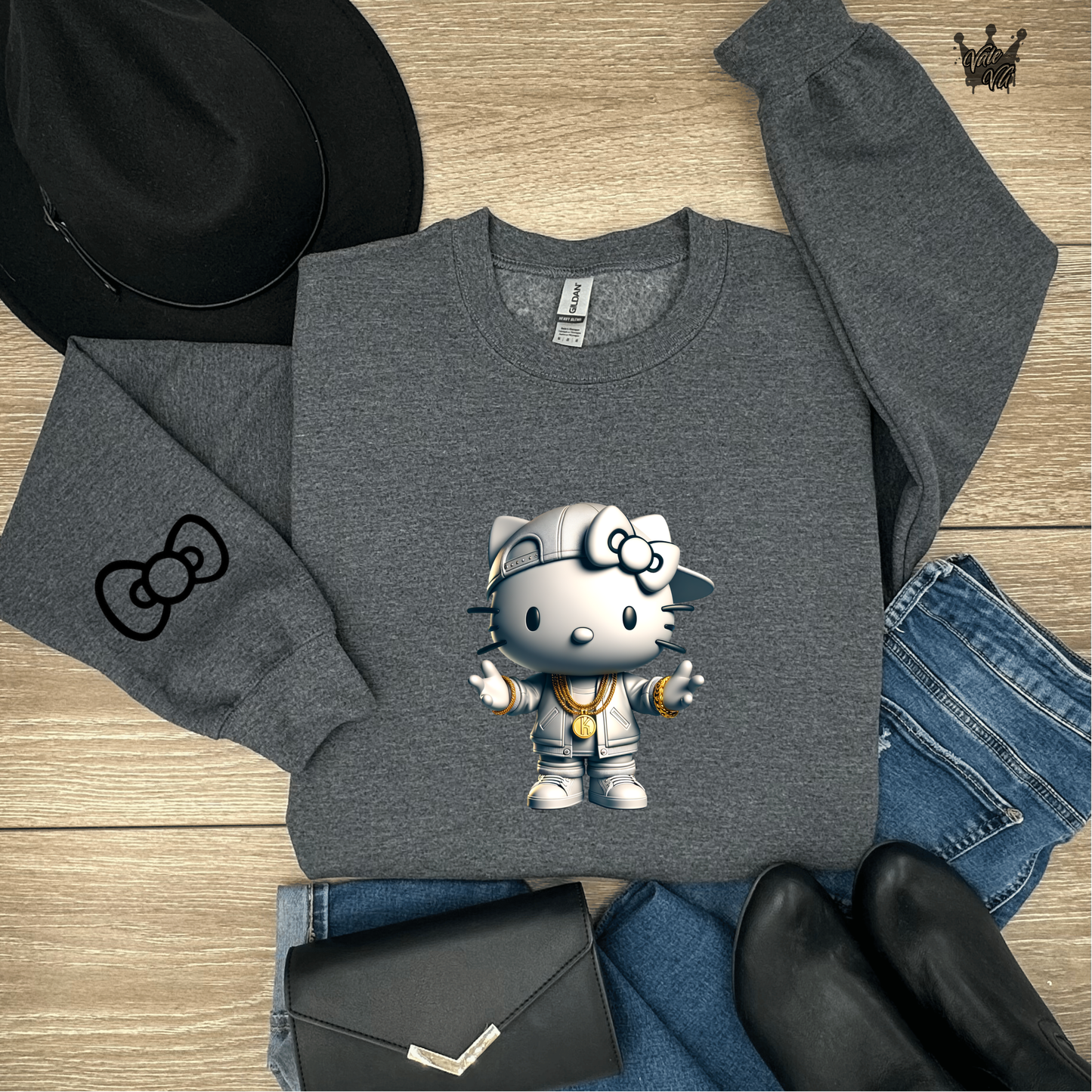 White Hello Kitty Rapper Sweatshirt