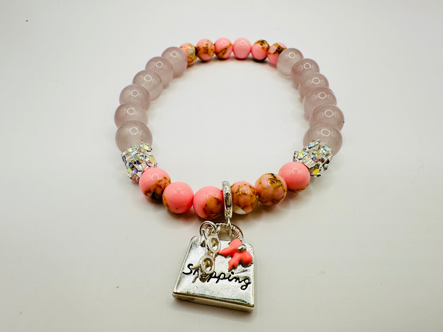 All I love is Shopping - Handmade Bracelet