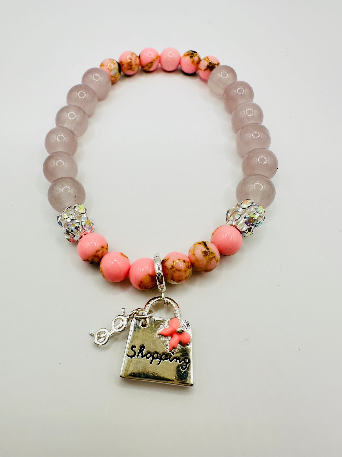 All I love is Shopping - Handmade Bracelet