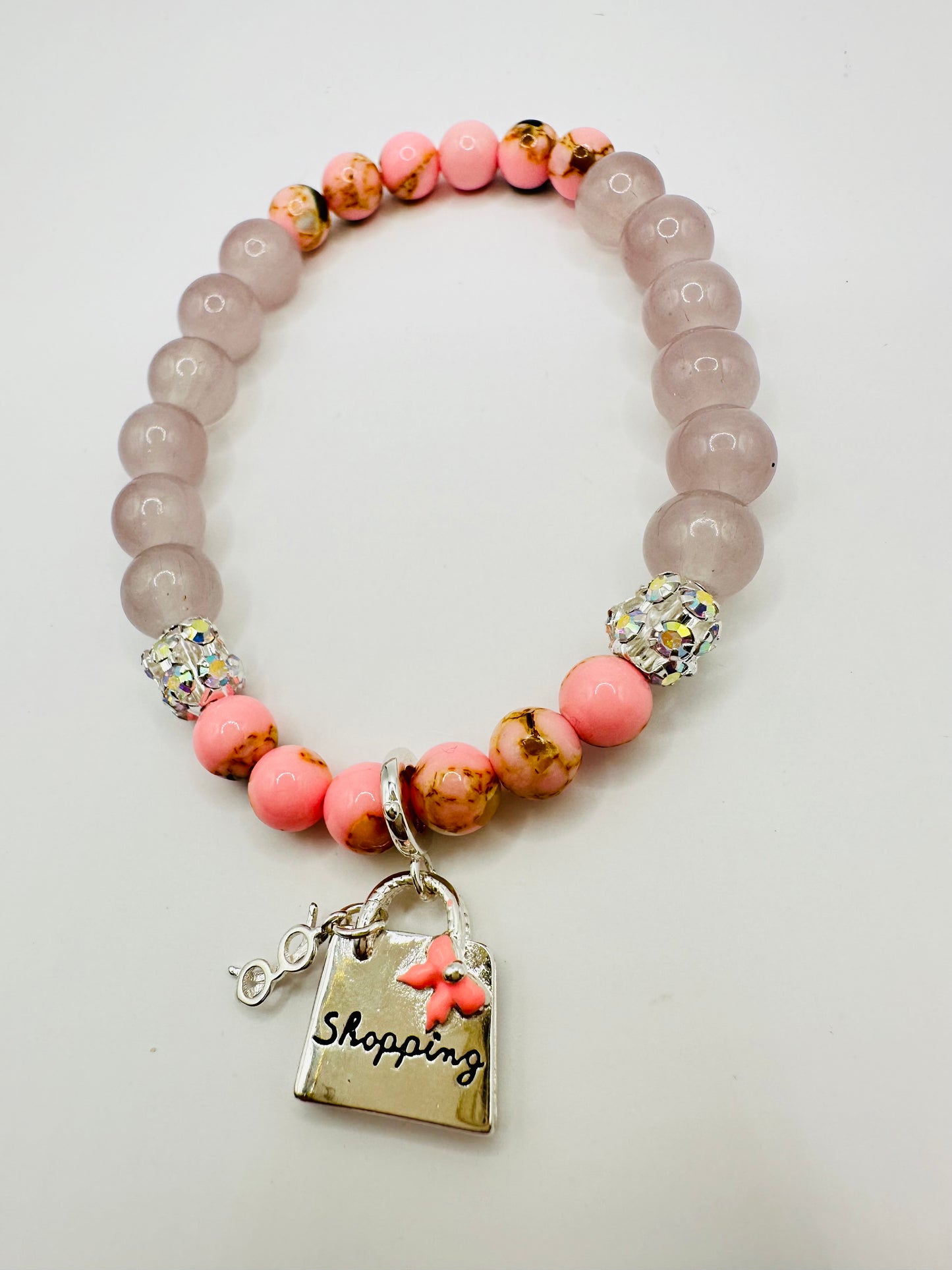 All I love is Shopping - Handmade Bracelet