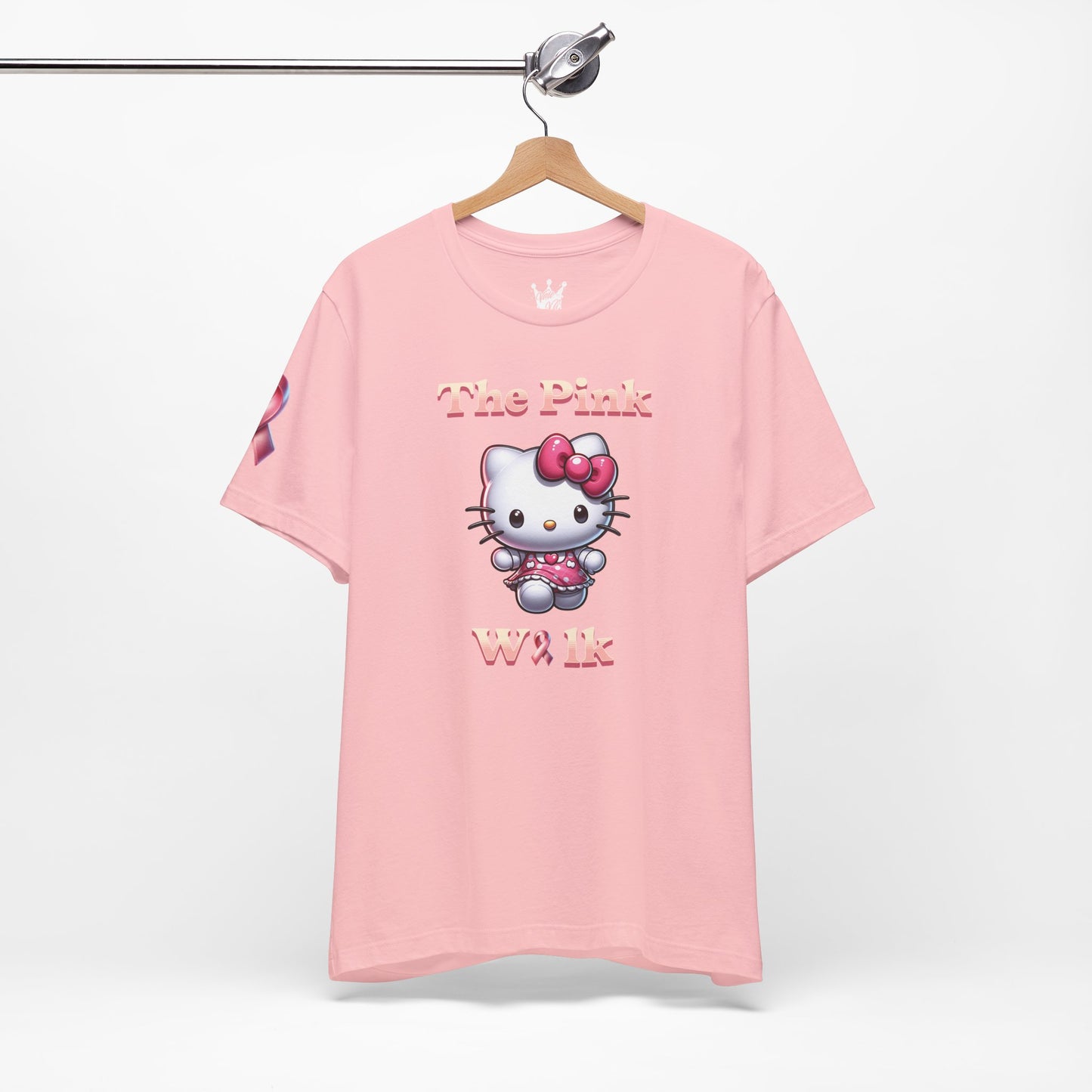 🎗️💕 Join the Fight Against Breast Cancer with Our Pink Walk Kitty T-Shirt! 🐱💗