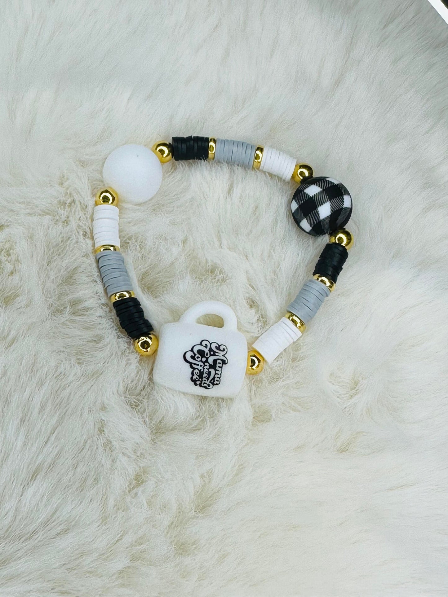 Mama need coffee mug bracelet