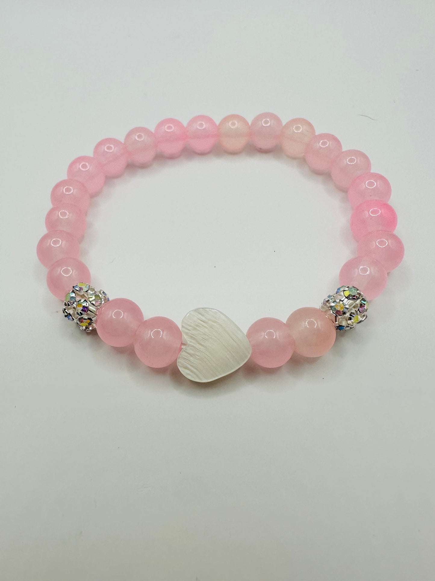 Pink Love Shell Mother of Pearl Handmade Bracelet